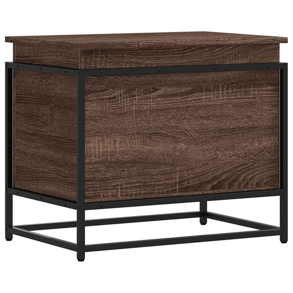 vidaXL Storage Box with Lid Oak Look 60x40x51.5 cm