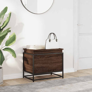 vidaXL Storage Box with Lid Oak Look 60x40x51.5 cm