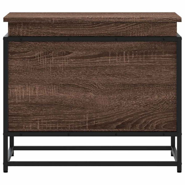 vidaXL Storage Box with Lid Oak Look 60x40x51.5 cm
