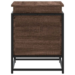 vidaXL Storage Box with Lid Oak Look 60x40x51.5 cm