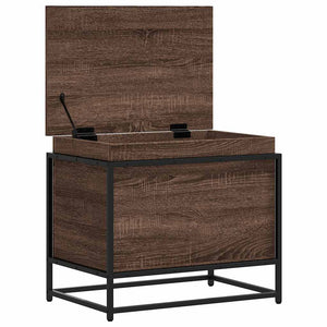 vidaXL Storage Box with Lid Oak Look 60x40x51.5 cm