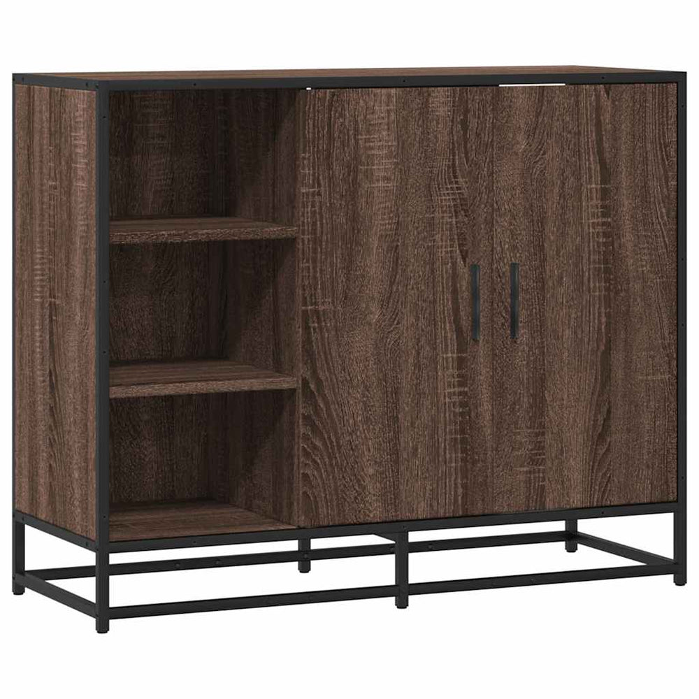 vidaXL Sideboard Brown Oak Look 92x35x76 cm Engineered Wood