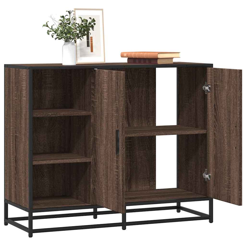 vidaXL Sideboard Brown Oak Look 92x35x76 cm Engineered Wood