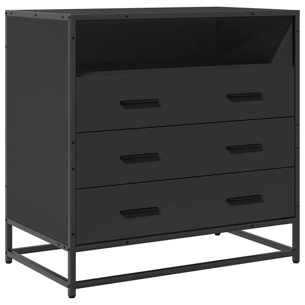 Schwarzer Schubladenschrank 70 cm