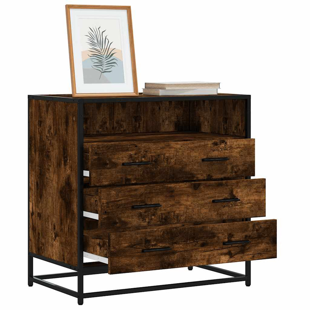 Schubladenschrank Räuchereiche 70 cm