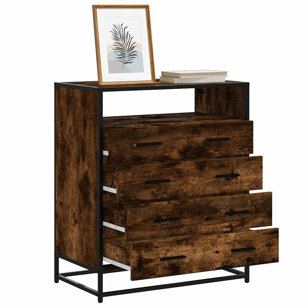 Schubladenschrank Räuchereiche 70 cm