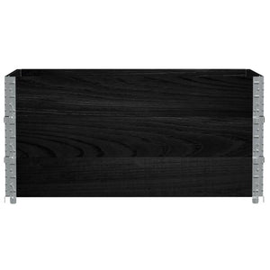 vidaXL Pallet Collar Set 3 pcs Black 120x180 Solid Pine Wood