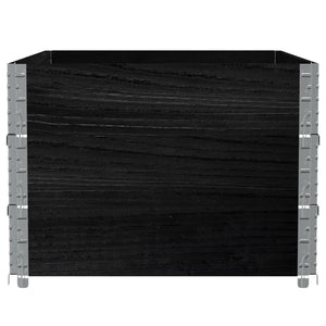 vidaXL Pallet Collar Set 3 pcs Black 120x180 Solid Pine Wood