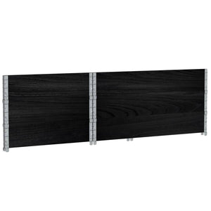 vidaXL Pallet Collar Set 3 pcs Black 120x180 Solid Pine Wood