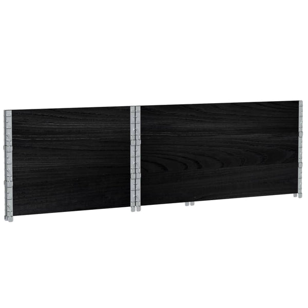 vidaXL Pallet Collar Set 3 pcs Black 120x180 Solid Pine Wood