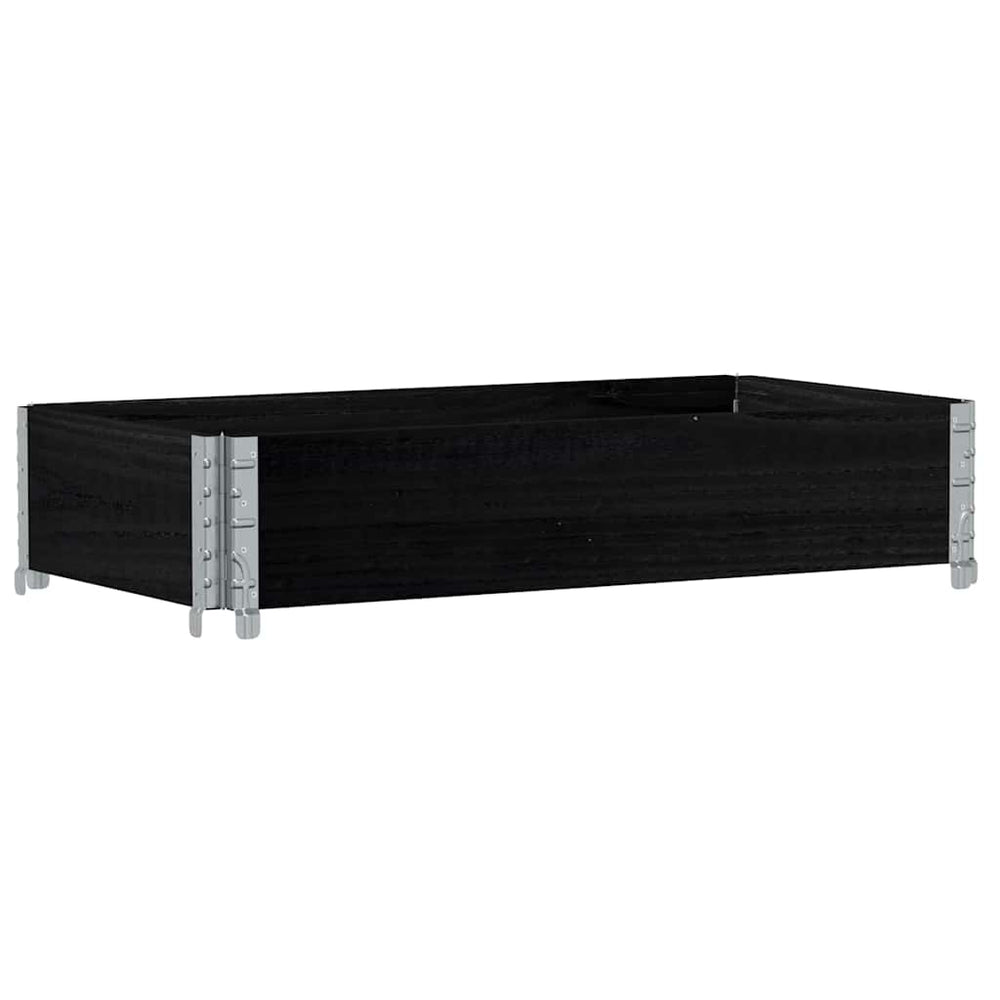 vidaXL Planter Box Black 100x50 cm Solid Pine Wood