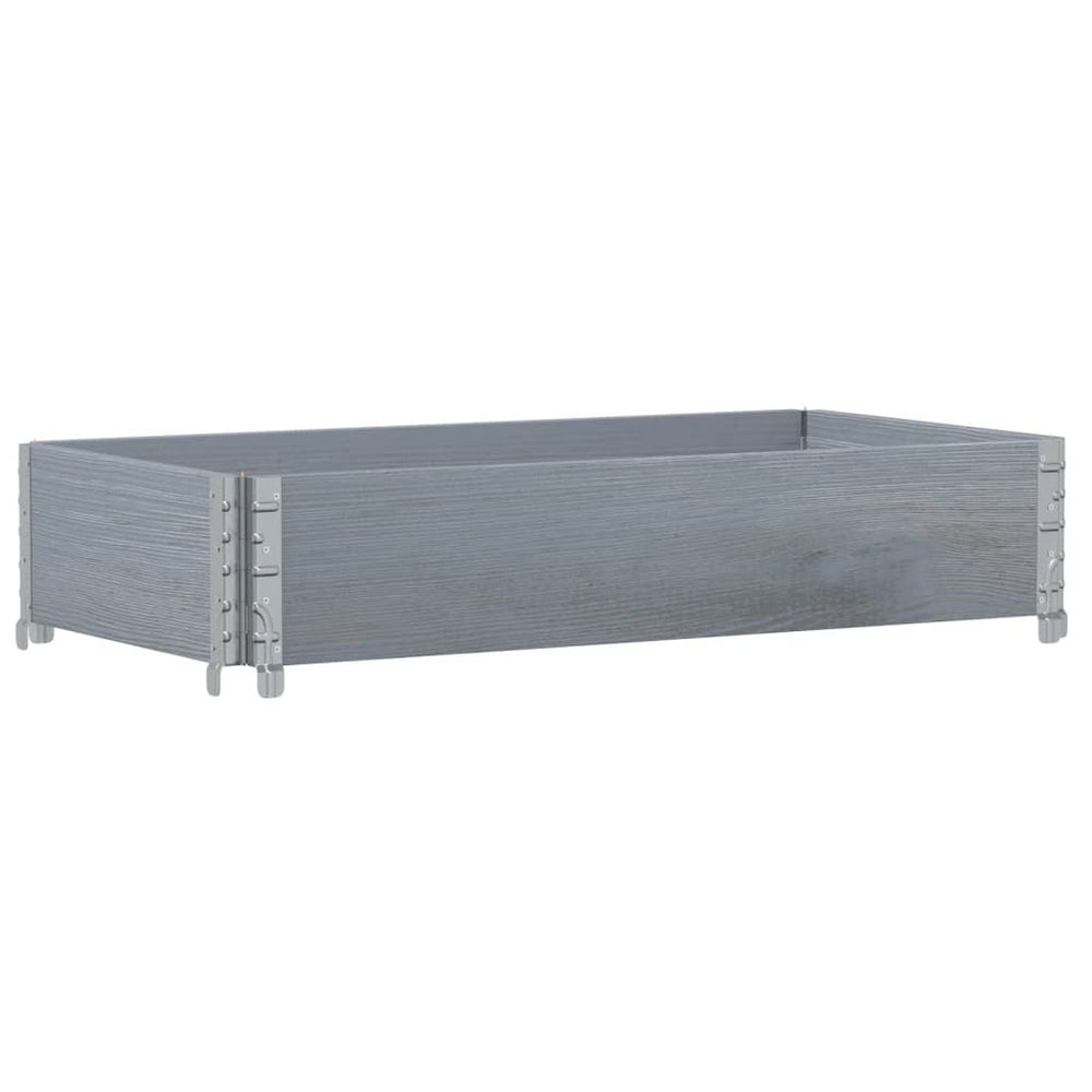 vidaXL Raised Garden Bed Grey 100x50 cm Solid Pine Wood