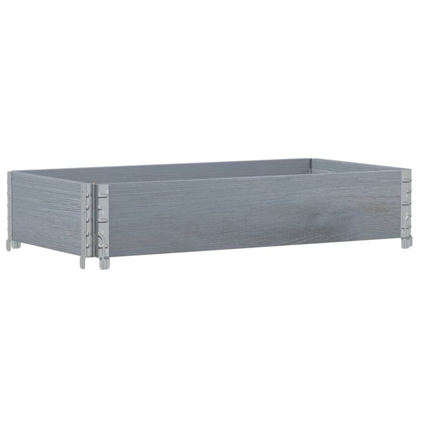 vidaXL Raised Garden Bed Grey 100x50 cm Solid Pine Wood