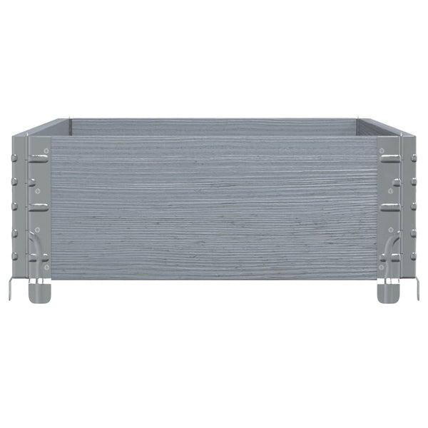 vidaXL Raised Garden Bed Grey 100x50 cm Solid Pine Wood
