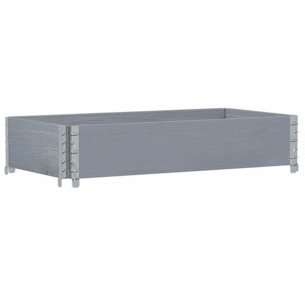 vidaXL Raised Garden Bed Grey 100x50 cm Solid Pine Wood
