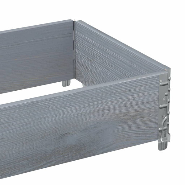 vidaXL Raised Garden Bed Grey 100x50 cm Solid Pine Wood