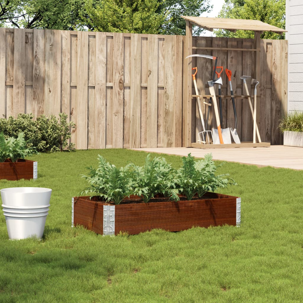 vidaXL Raised Garden Bed Brown 100x50 cm Solid Pine Wood