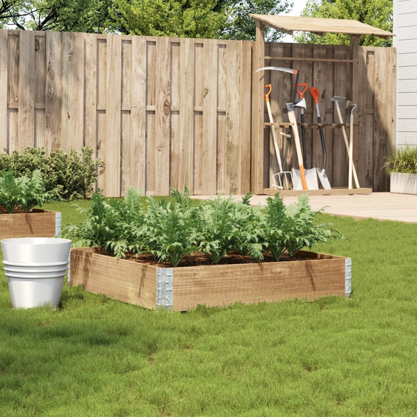 vidaXL Raised Garden Bed 100x100 cm Solid Pine Wood
