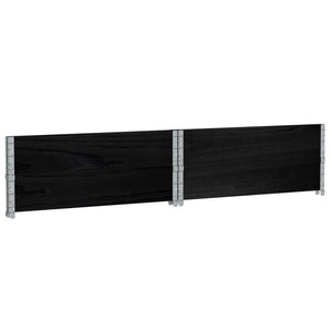 vidaXL Planter Box Black 100x100 cm Solid Pine Wood