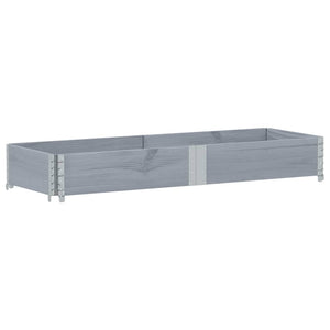 vidaXL Raised Garden Bed Grey 150x50 cm Solid Pine Wood