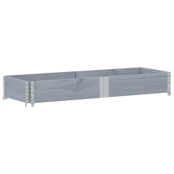 vidaXL Raised Garden Bed Grey 150x50 cm Solid Pine Wood