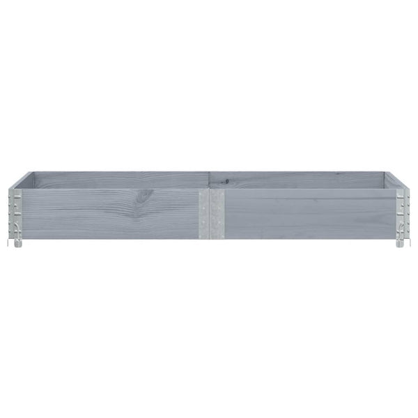 vidaXL Raised Garden Bed Grey 150x50 cm Solid Pine Wood