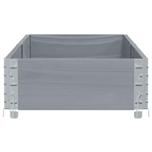 vidaXL Raised Garden Bed Grey 150x50 cm Solid Pine Wood