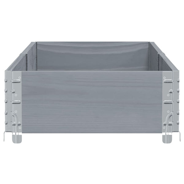 vidaXL Raised Garden Bed Grey 150x50 cm Solid Pine Wood