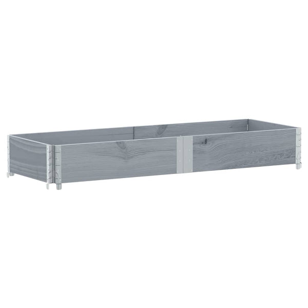 vidaXL Raised Garden Bed Grey 150x50 cm Solid Pine Wood