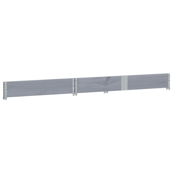 vidaXL Raised Garden Bed Grey 150x50 cm Solid Pine Wood