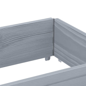 vidaXL Raised Garden Bed Grey 150x50 cm Solid Pine Wood
