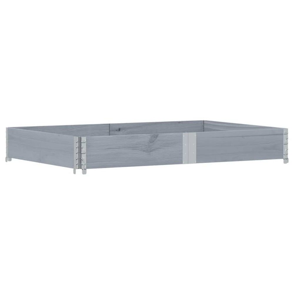 vidaXL Raised Garden Bed Grey 150x100 cm Solid Pine Wood