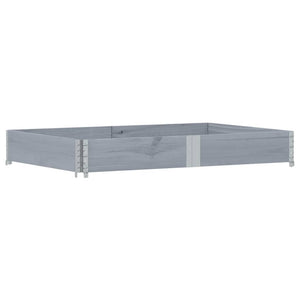 vidaXL Raised Garden Bed Grey 150x100 cm Solid Pine Wood