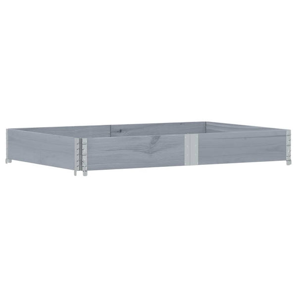 vidaXL Raised Garden Bed Grey 150x100 cm Solid Pine Wood