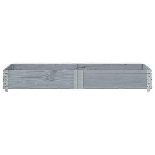 vidaXL Raised Garden Bed Grey 150x100 cm Solid Pine Wood