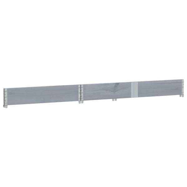 vidaXL Raised Garden Bed Grey 150x100 cm Solid Pine Wood