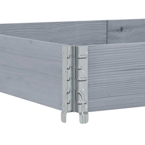 vidaXL Raised Garden Bed Grey 150x100 cm Solid Pine Wood