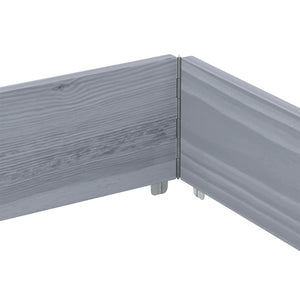 vidaXL Raised Garden Bed Grey 150x100 cm Solid Pine Wood