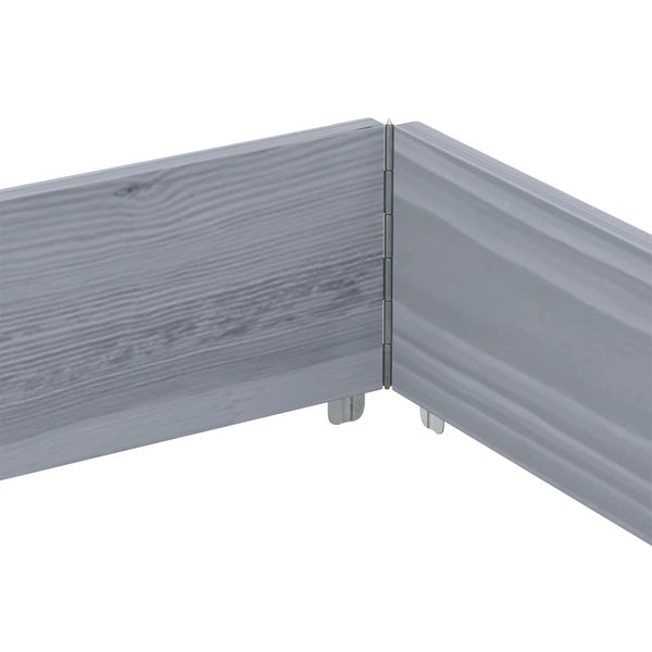 vidaXL Raised Garden Bed Grey 150x100 cm Solid Pine Wood