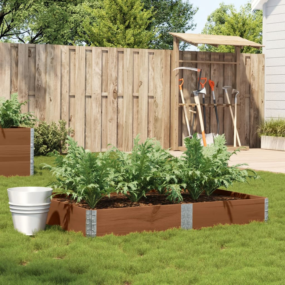 vidaXL Planter Brown 150x100 cm Solid Pine Wood