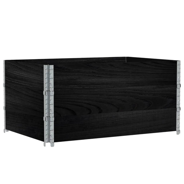 vidaXL Garden Planter Black 120x80 cm Solid Pine Wood