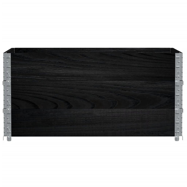 vidaXL Garden Planter Black 120x80 cm Solid Pine Wood