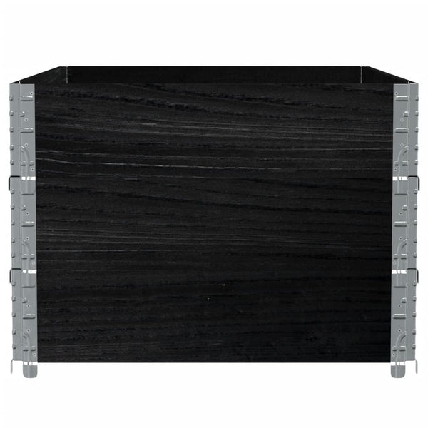 vidaXL Garden Planter Black 120x80 cm Solid Pine Wood