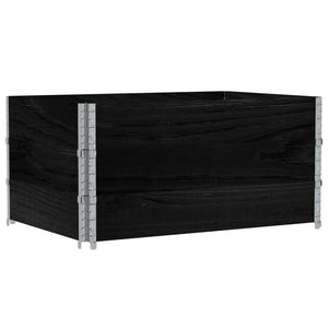 vidaXL Garden Planter Black 120x80 cm Solid Pine Wood