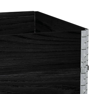vidaXL Garden Planter Black 120x80 cm Solid Pine Wood