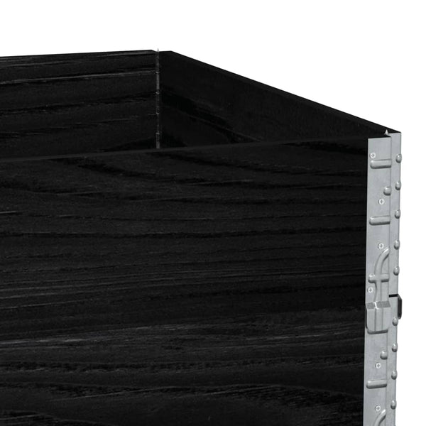vidaXL Garden Planter Black 120x80 cm Solid Pine Wood