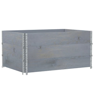vidaXL Raised Garden Bed Grey 120x80 cm Solid Pine Wood