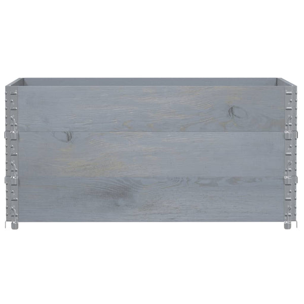 vidaXL Raised Garden Bed Grey 120x80 cm Solid Pine Wood