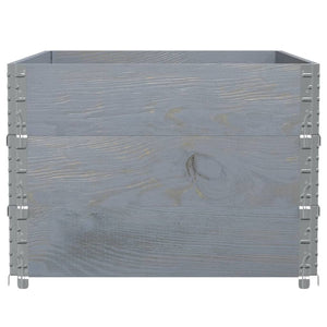 vidaXL Raised Garden Bed Grey 120x80 cm Solid Pine Wood