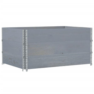 vidaXL Raised Garden Bed Grey 120x80 cm Solid Pine Wood